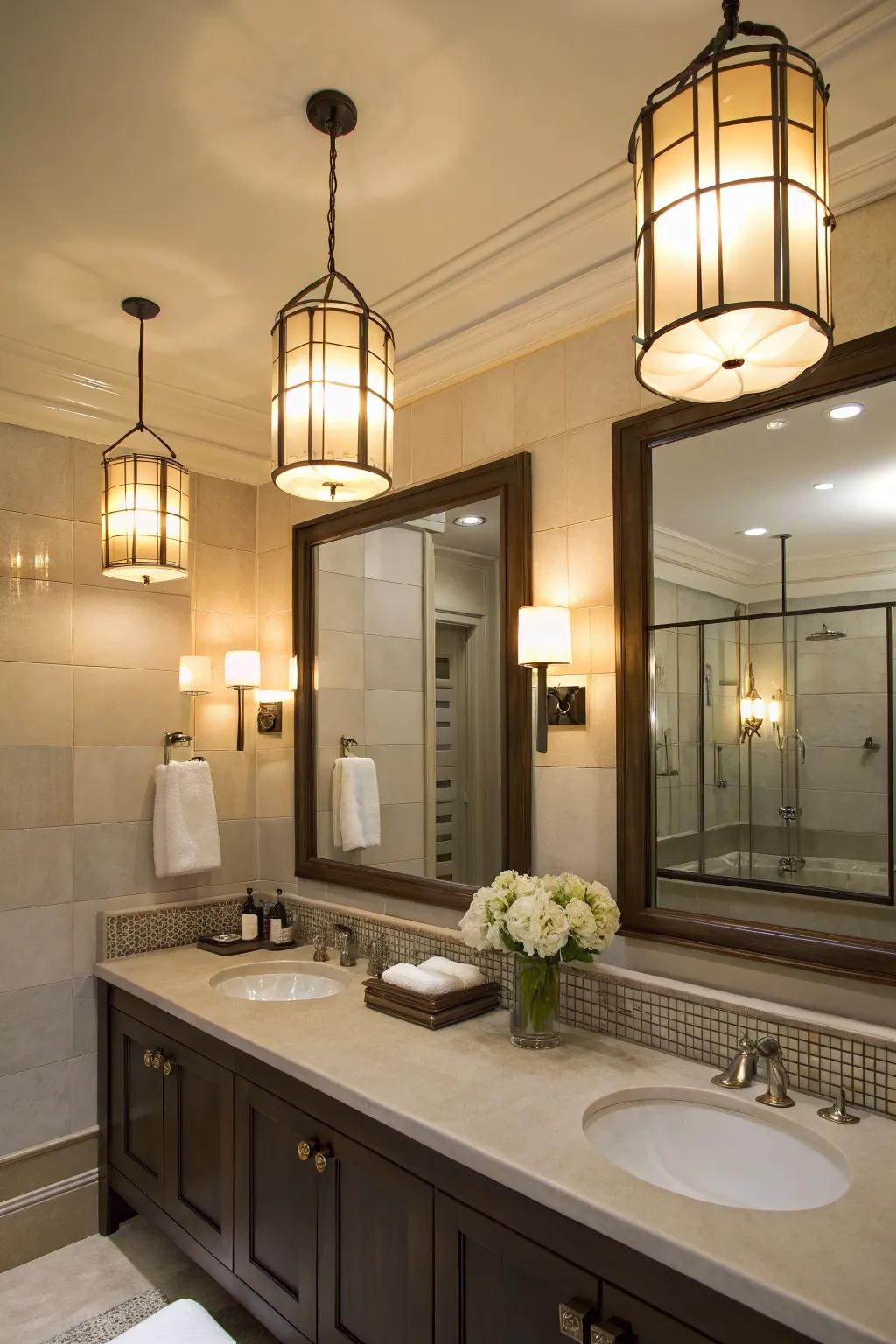 Creative lighting can enhance the ambiance and design.