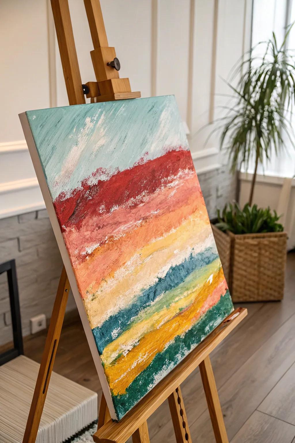 Create depth and dimension with layered brush strokes.