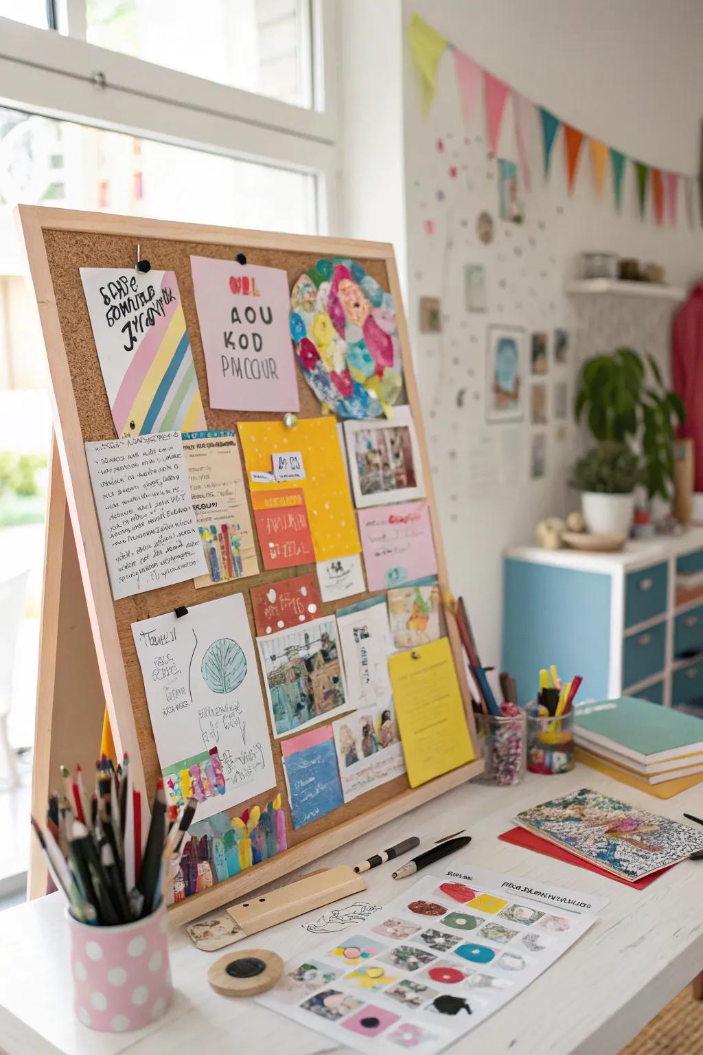 Vision boards are inspiring canvases for creative exploration