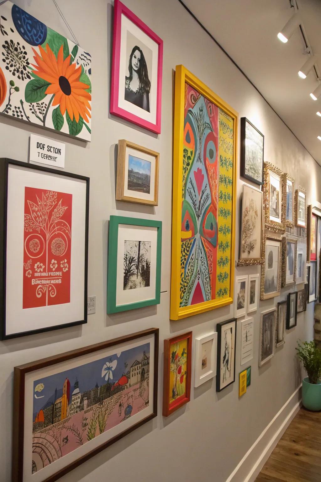 Eclectic artistry introduces a distinct and personal element into this setting.