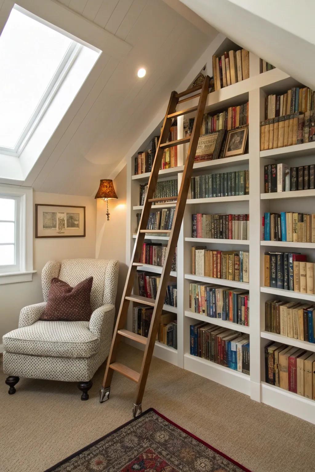 A sophisticated library for avid readers.