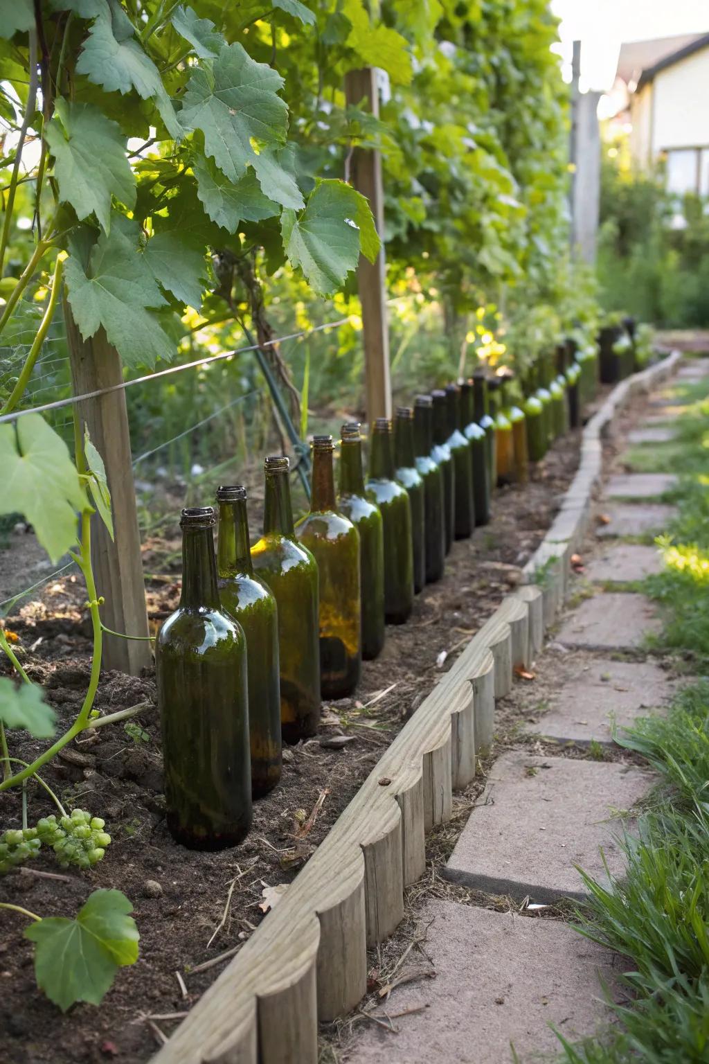 Inventive bottle trim adds a personal touch.
