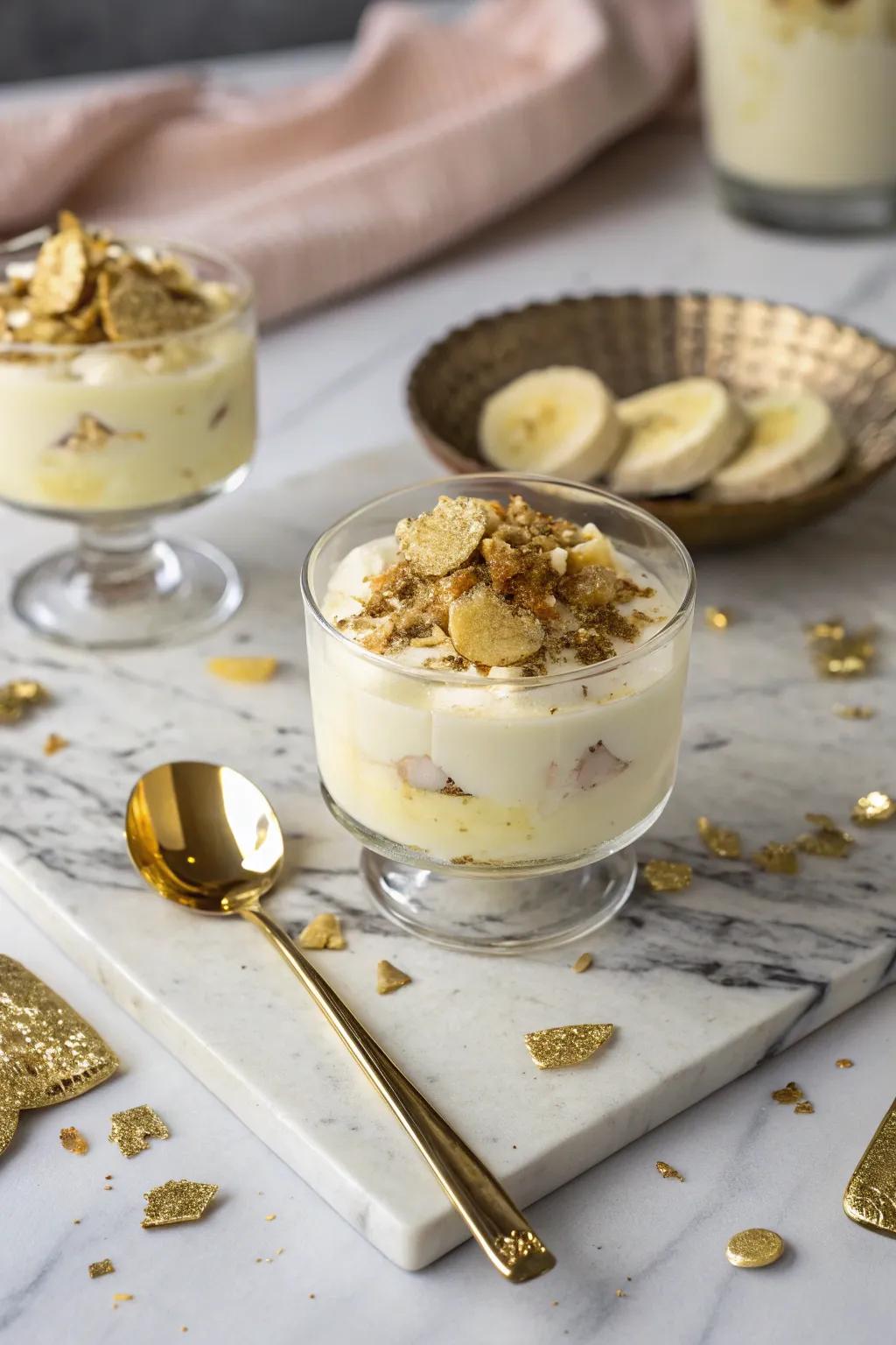 Edible gold leaf, adding a touch of ultimate elegance.