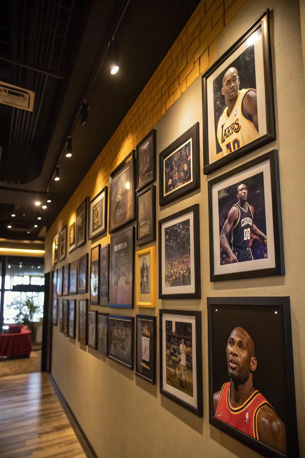 A tribute gallery fills the room with inspiration.