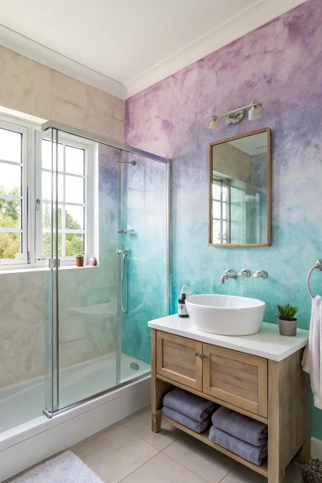 Dab painting adds personalized texture to walls.