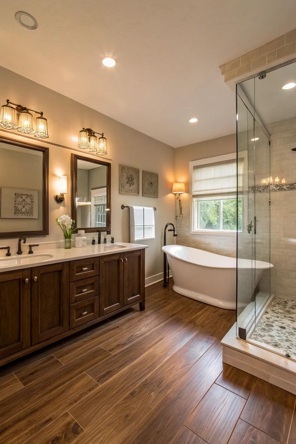 Experience refinement through processed hardwood.