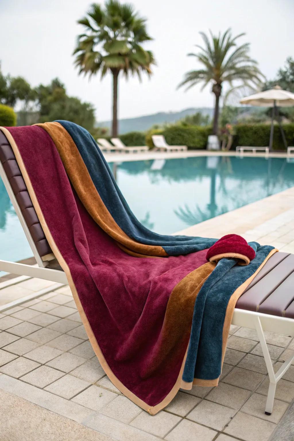 Feel ultimate relaxation with plush velour textiles.