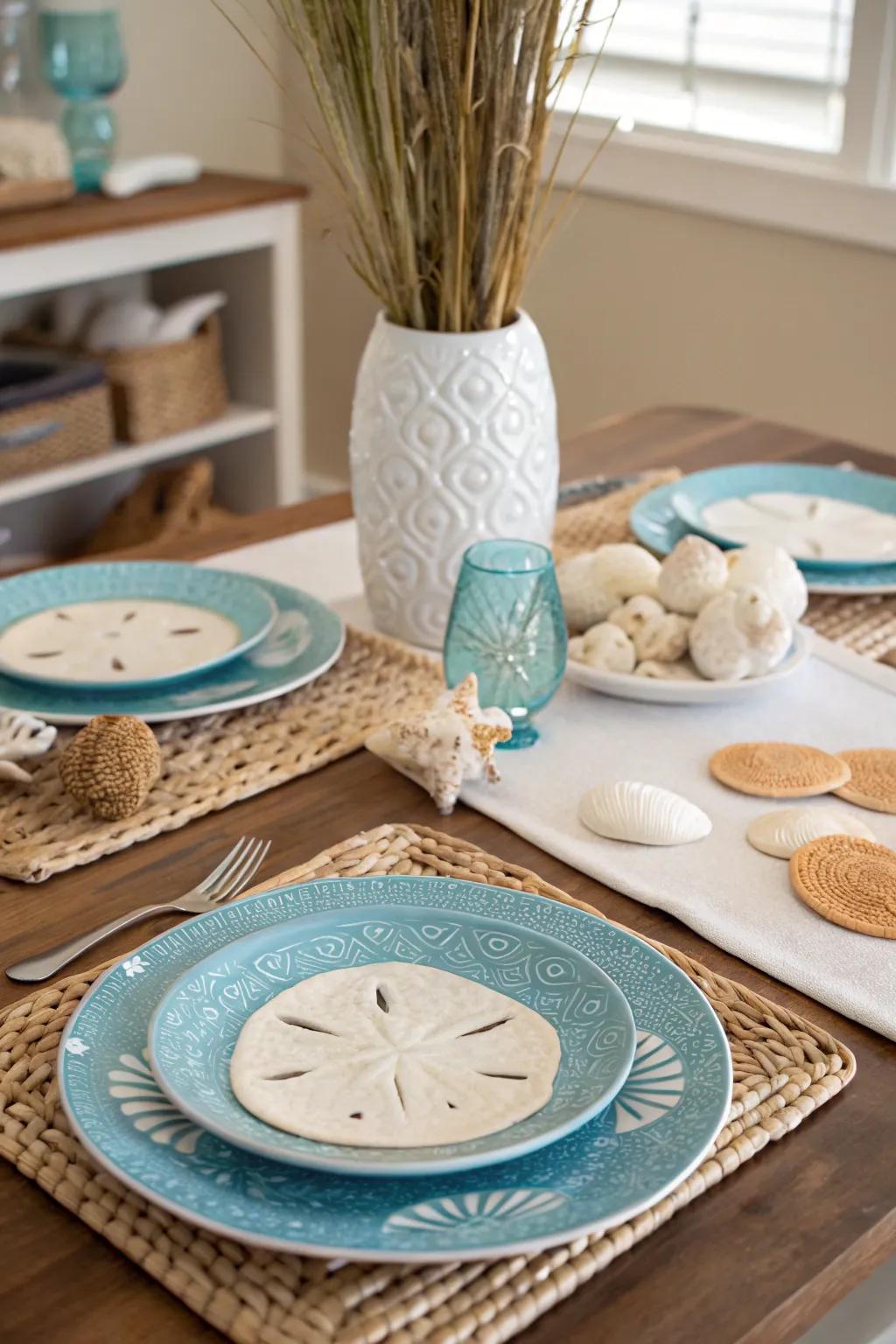 Beach-inspired tableware makes dining feel extraordinary.