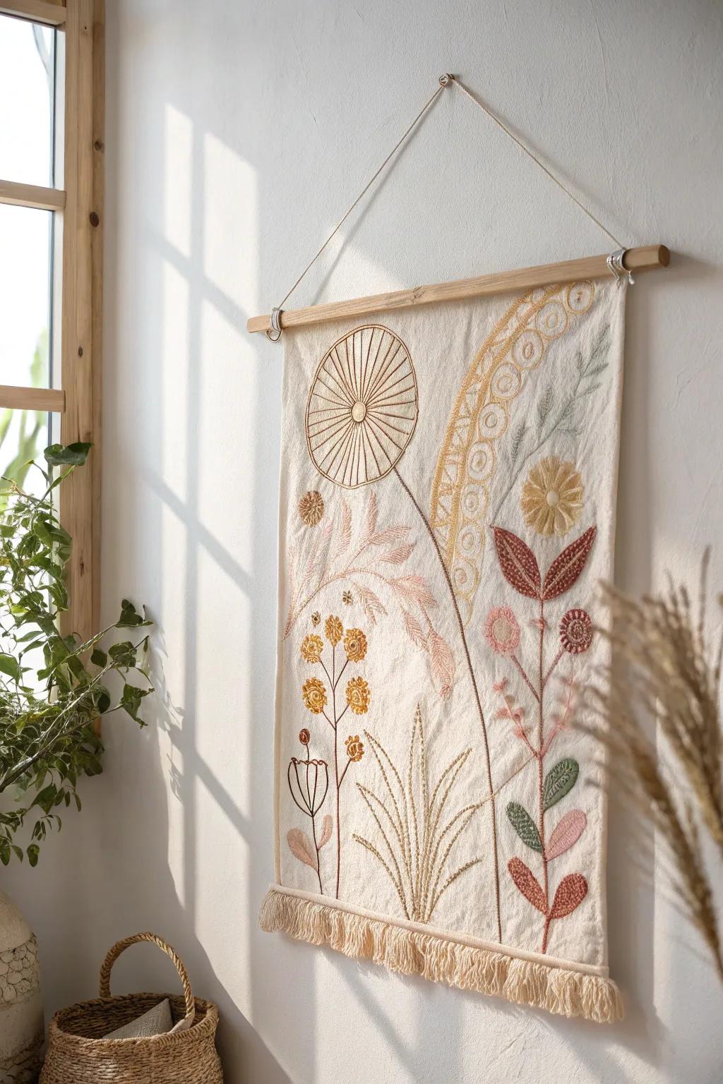 Elevate your environment using the tranquil allure of artful textile wall art.