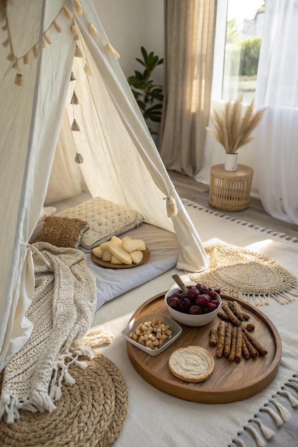 Indulge in your personal snack oasis&mdash;where Scandinavian simplicity meets boho coziness.