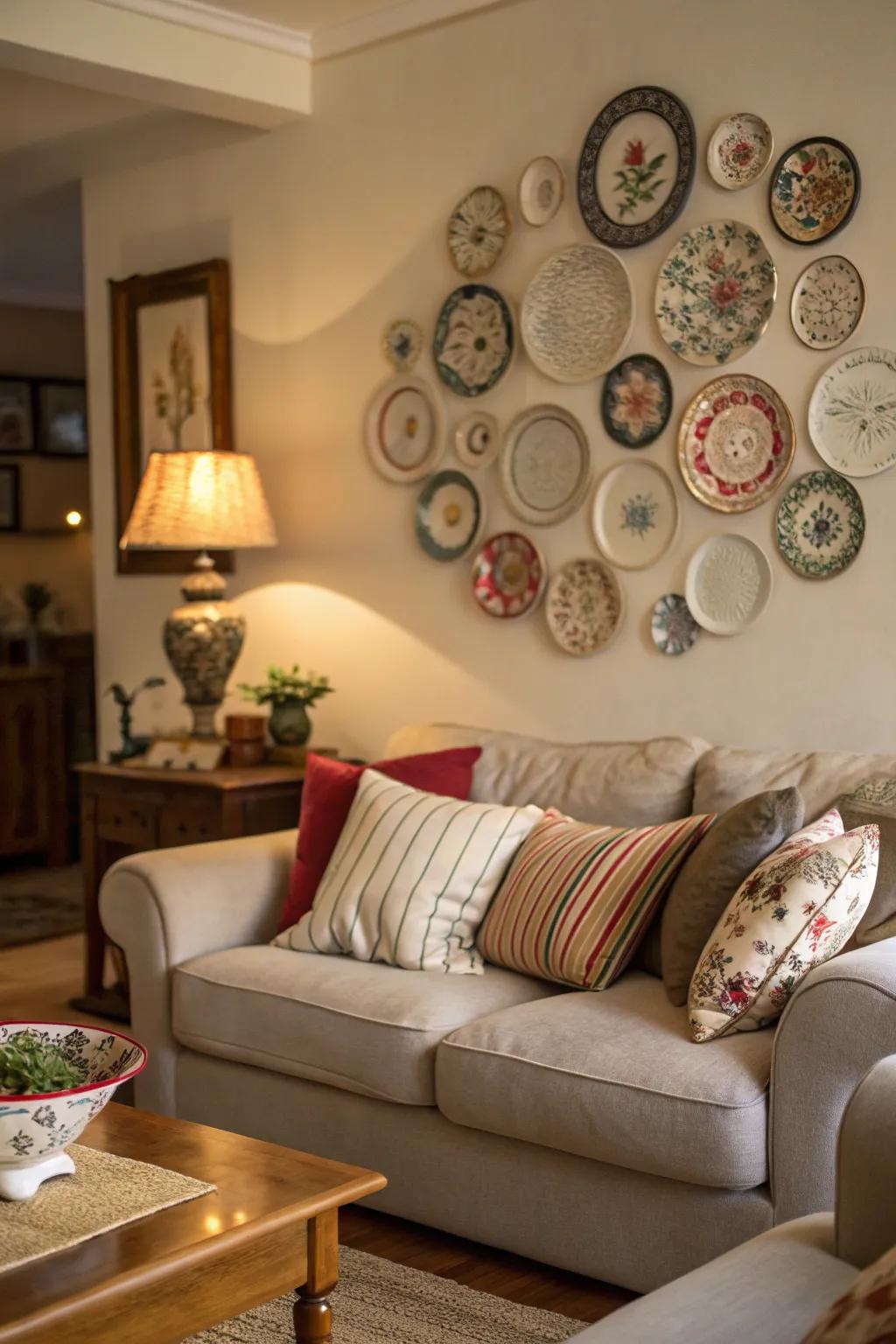 Ornamental platters generate an atypical aesthetic impression.