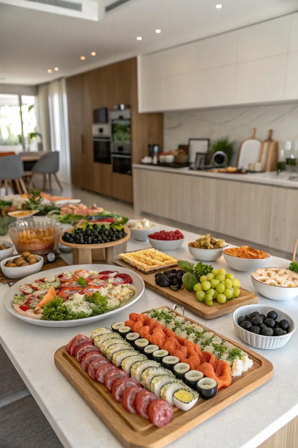Explore international cuisines with a globally inspired grazing table.