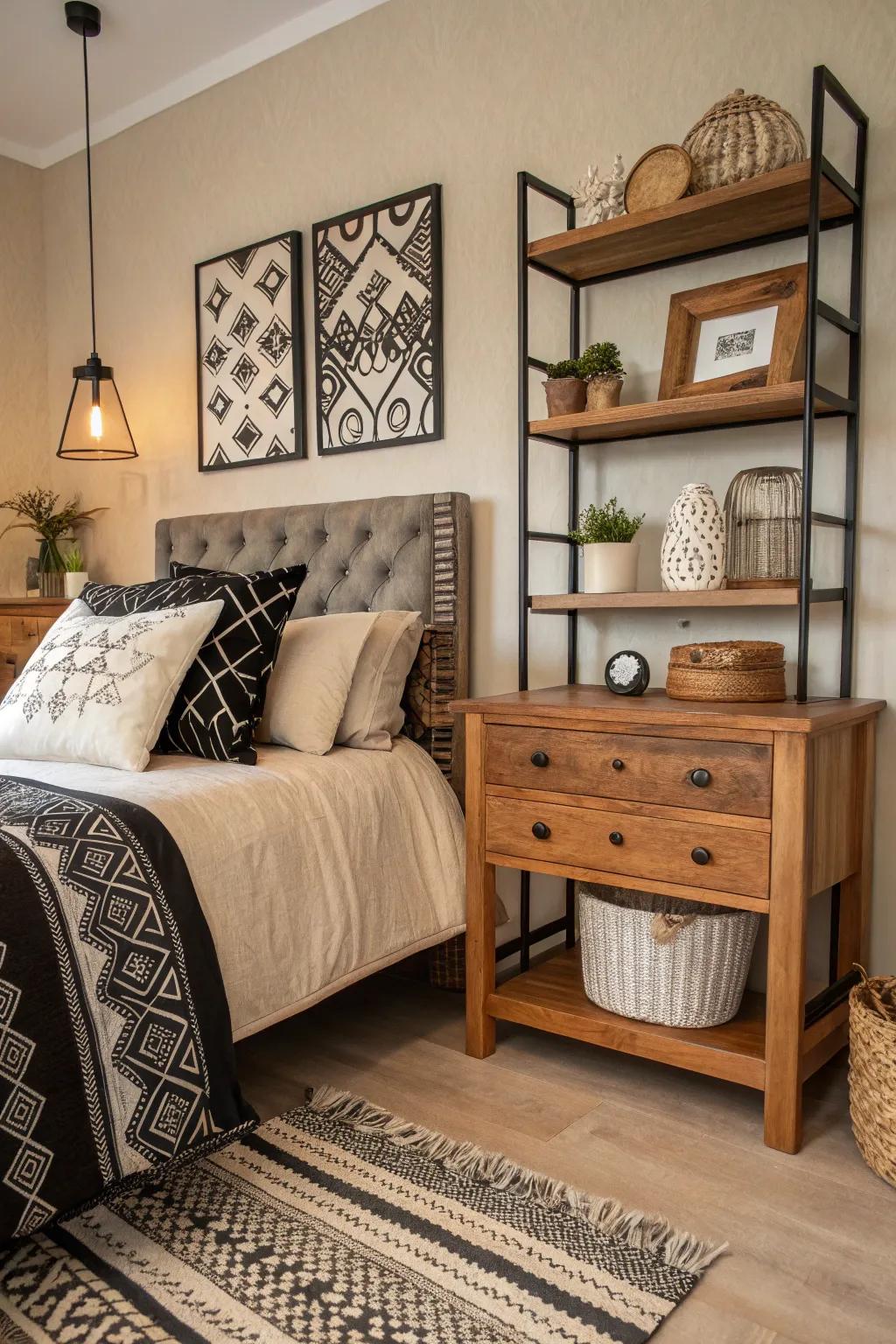 Wooden features enhance warmth and enduring allure.