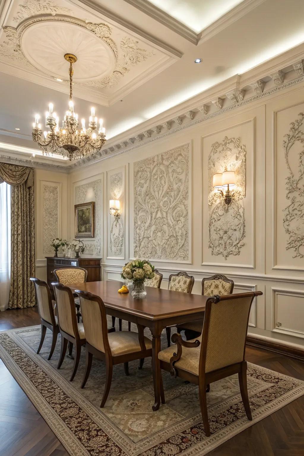 Enhance your walls with decorative molding.