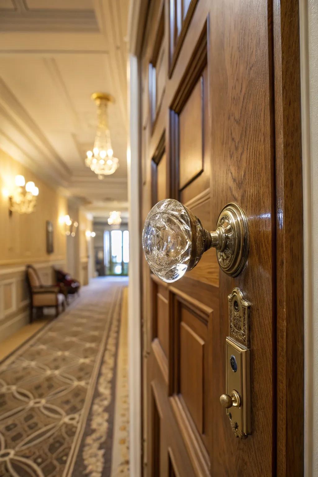 Doorknobs suggest sophistication.