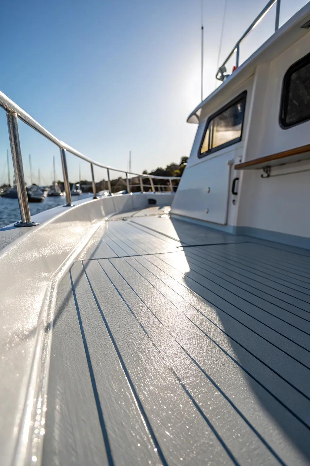 Light gray ensures a relaxed and cool deck atmosphere.