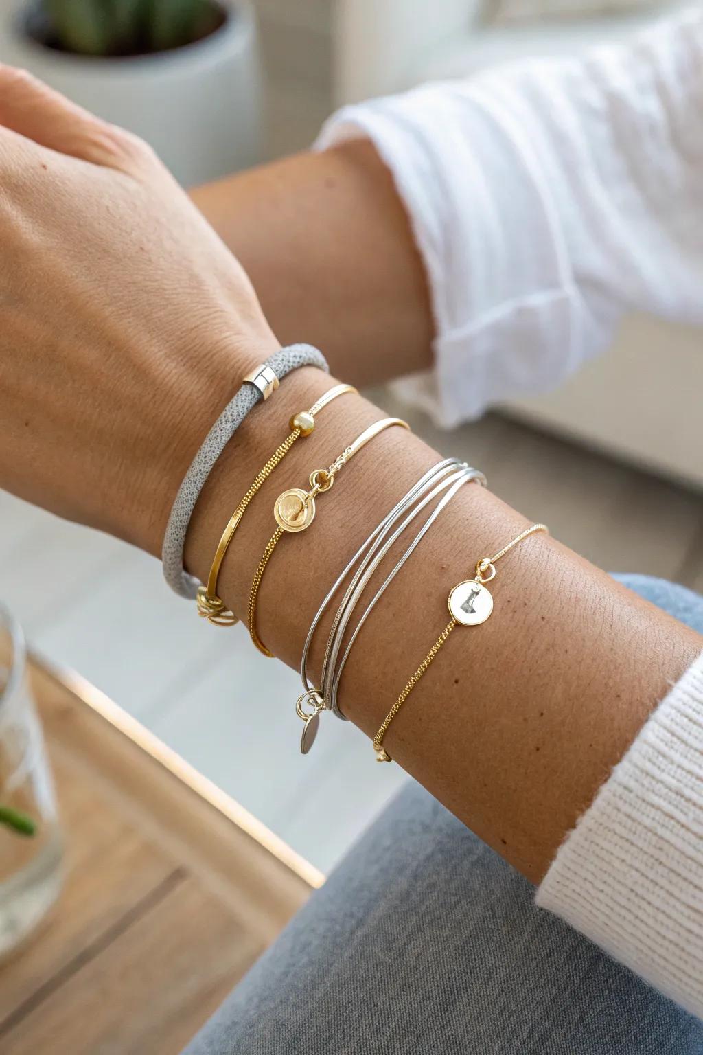 Embrace the beauty of symmetry with flawlessly balanced bracelet sets.