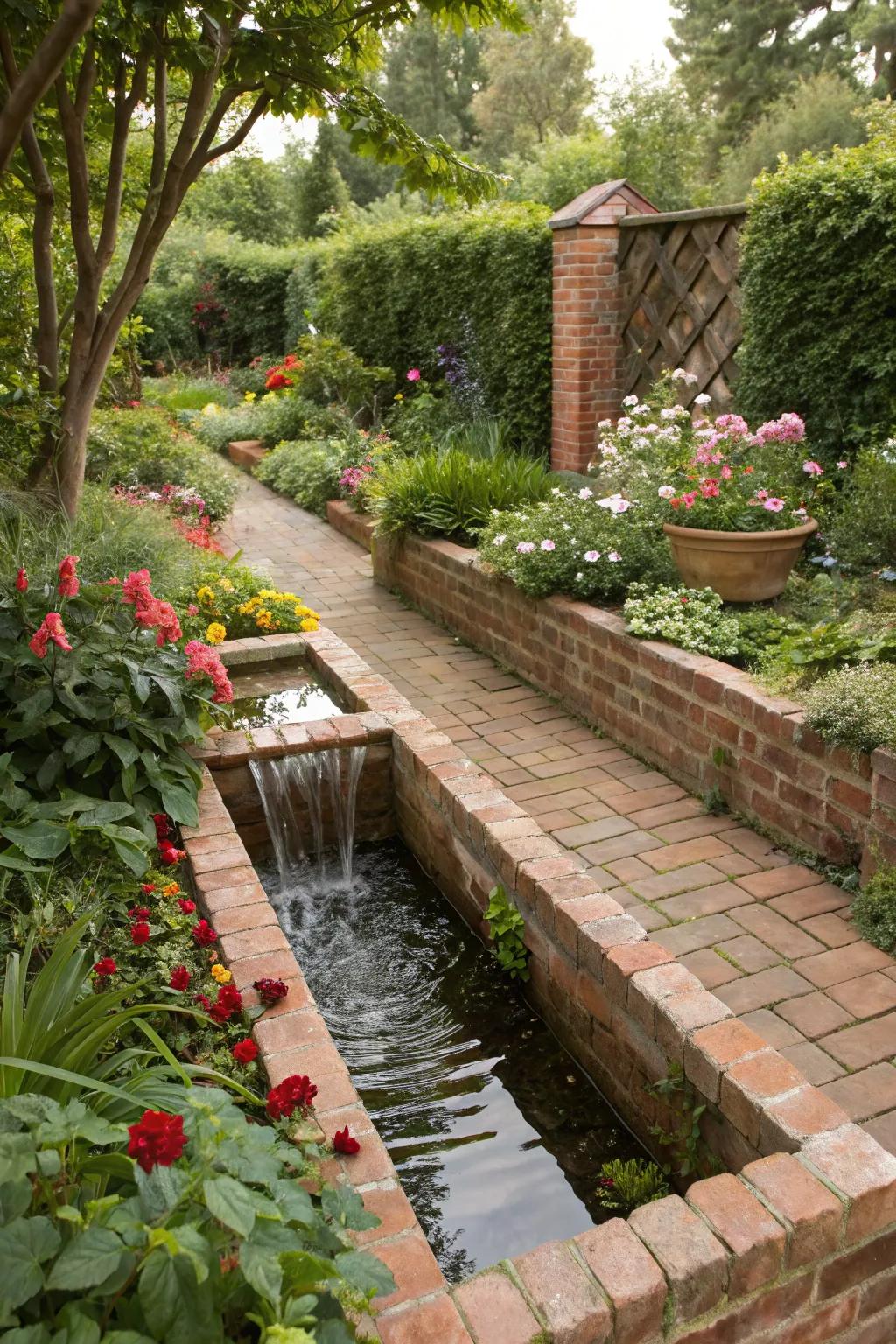 Aquatic attributes introduce serenity to garden designs.