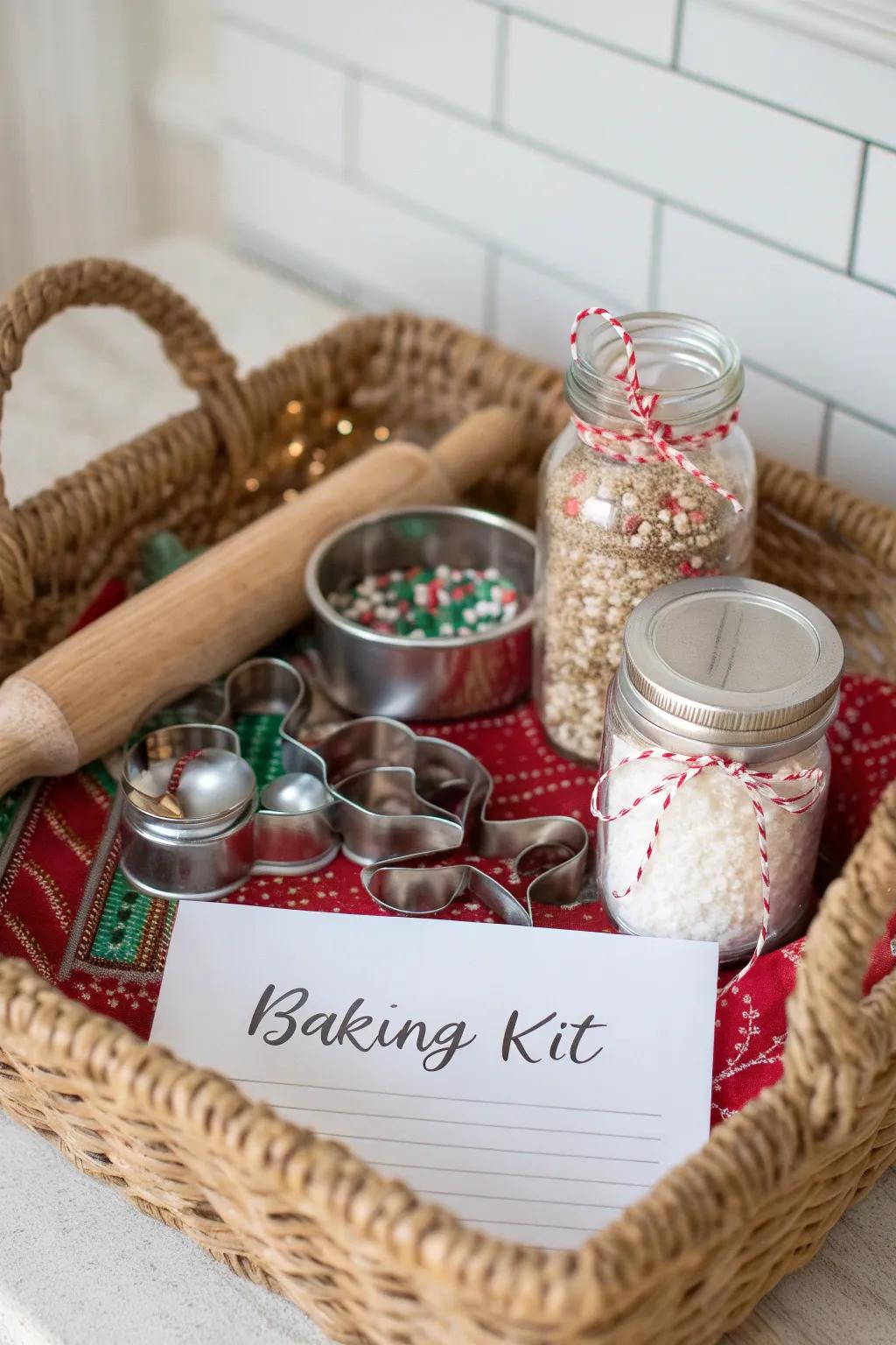 Craft your festive treats with love and style using this exquisite baking set.