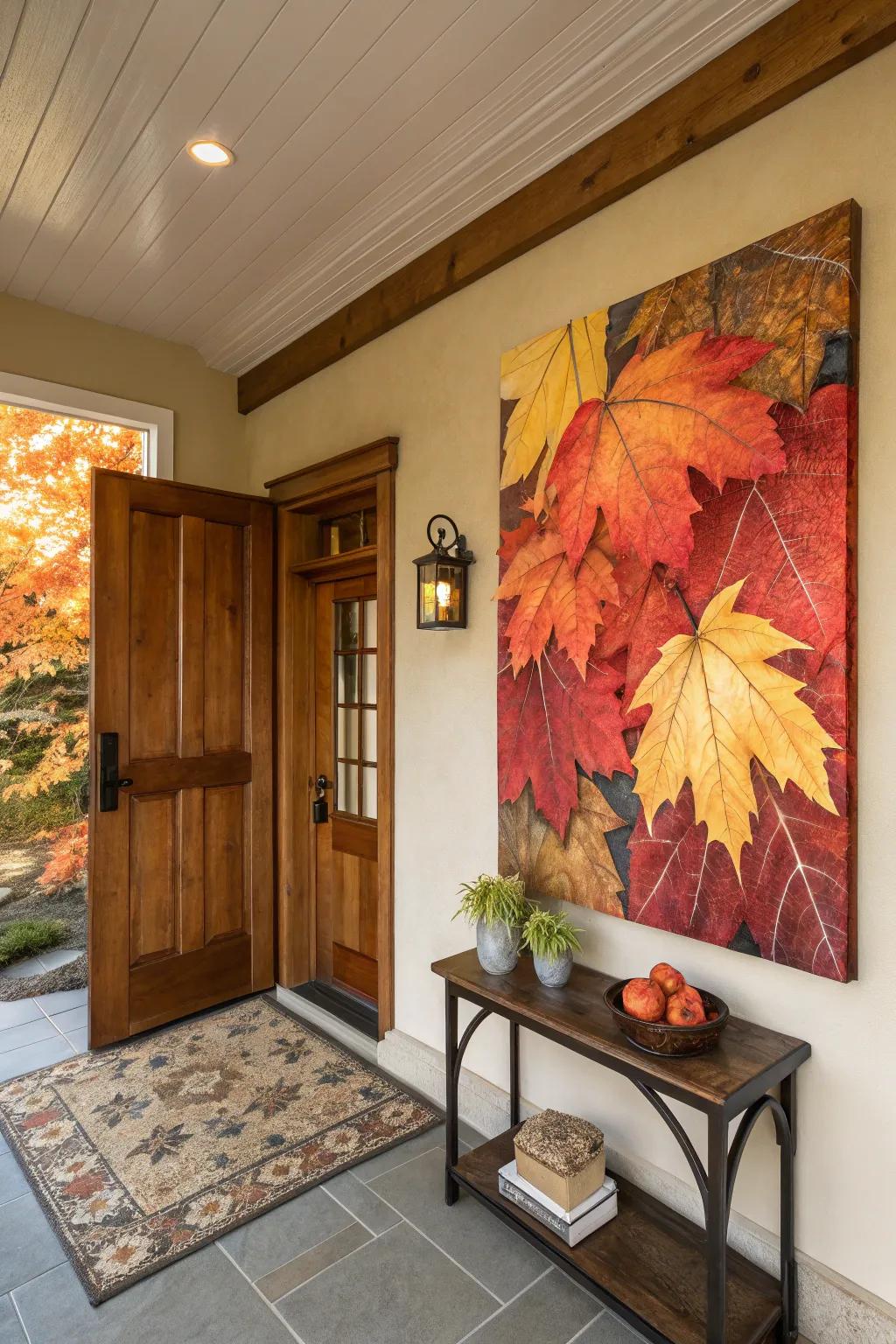 Episodic canvas set within an inviting entry