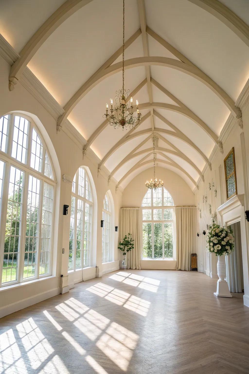Domed ceilings enhance the sensation of area and spaciousness within a space.