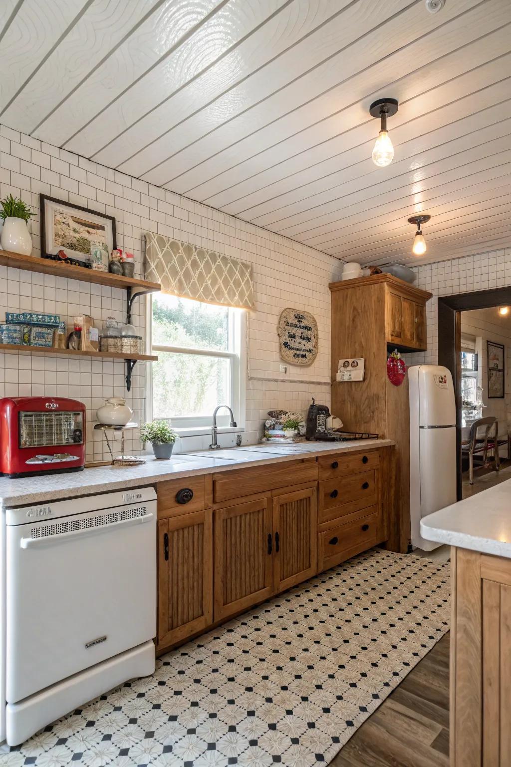 Beadboard panels add vintage charm to any space.