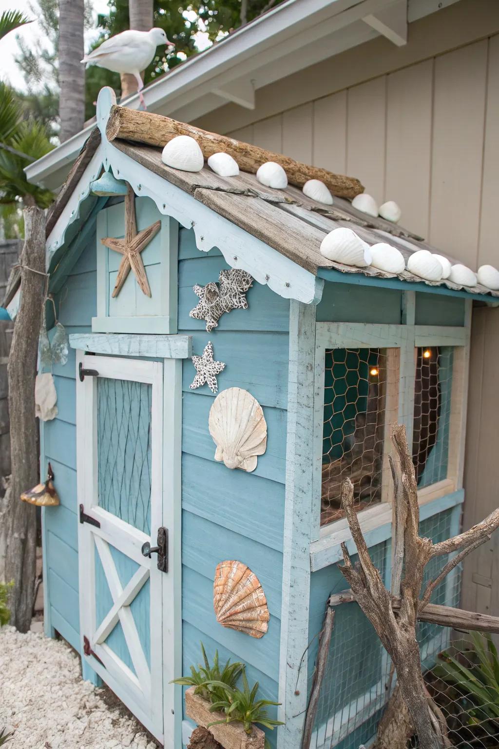 A themed design gives your coop a cohesive and unique appearance.