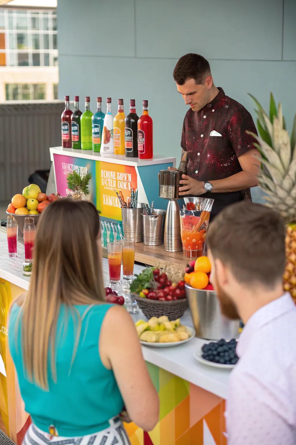A festive cocktail class where attendees fashion their holiday cocktails.