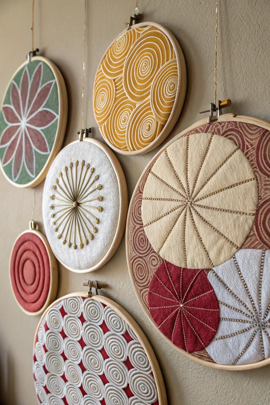 Amplify texture through cloth circular artistry.