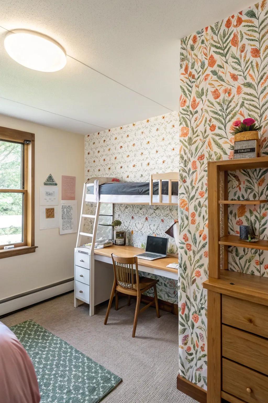 Short-term wallpaper provides fashion with flexibility.