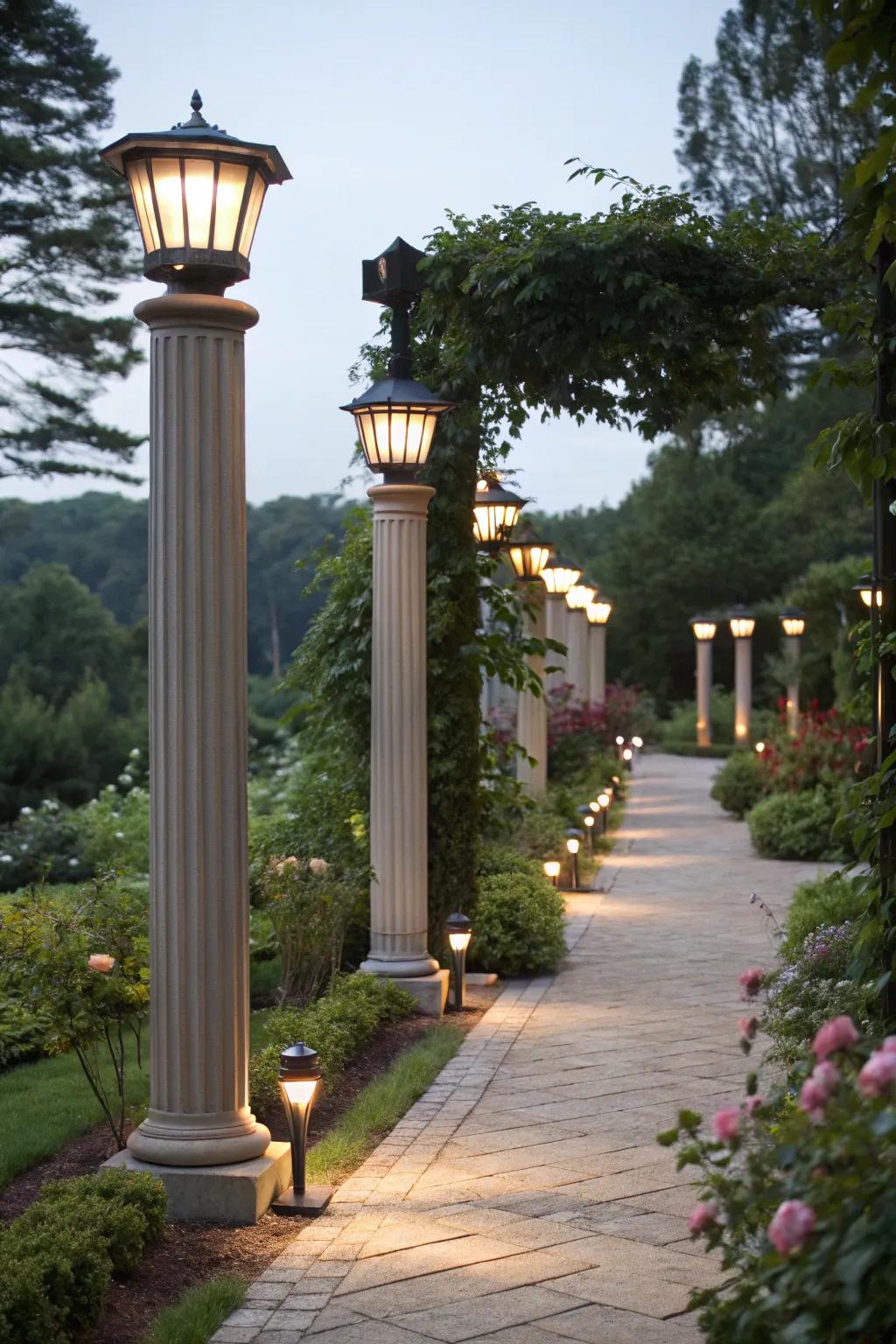 Achieve balance with symmetrical lighting designs.