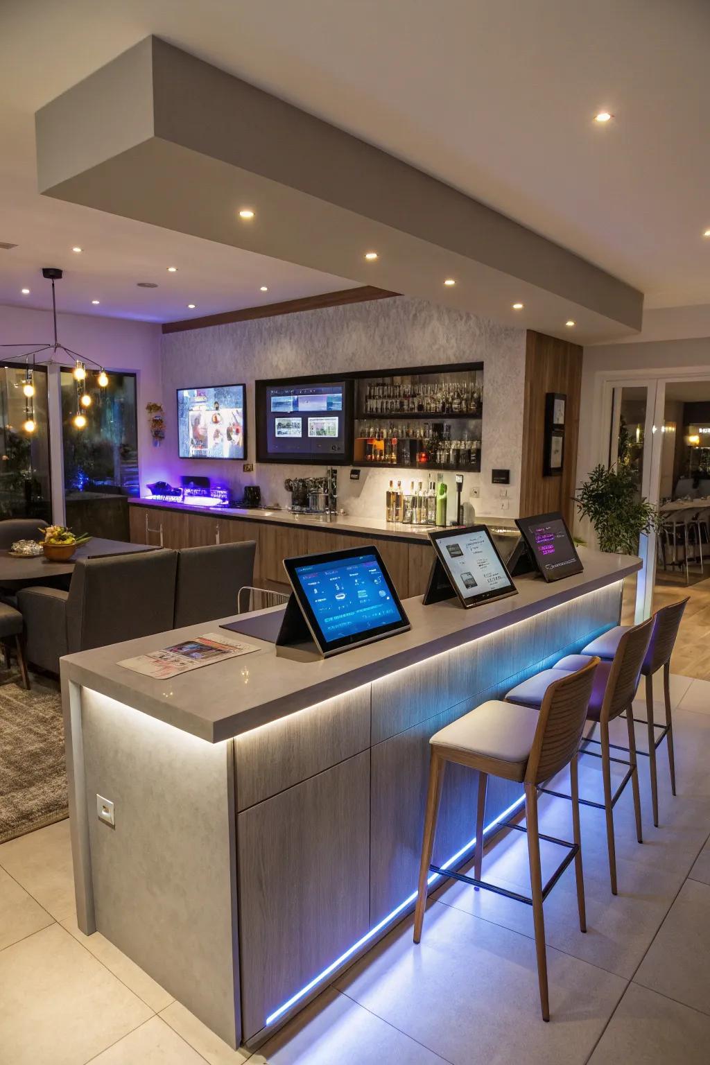 Technology amplifies the contemporary bar experience.