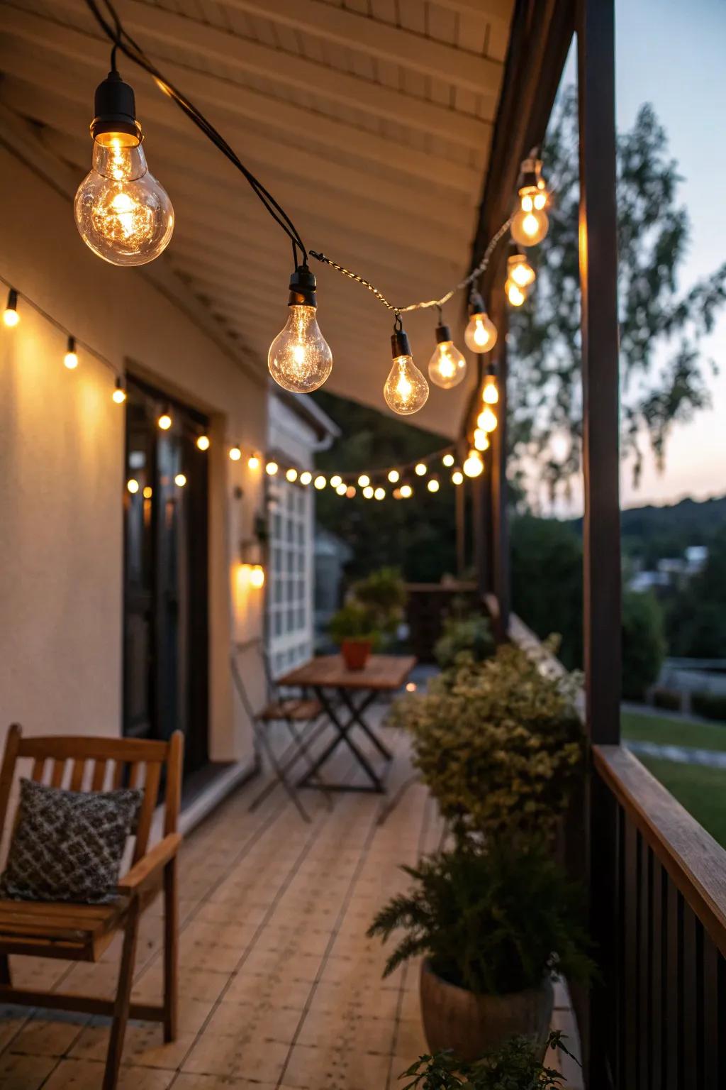 A nostalgic radiance from heritage-style bulbs.