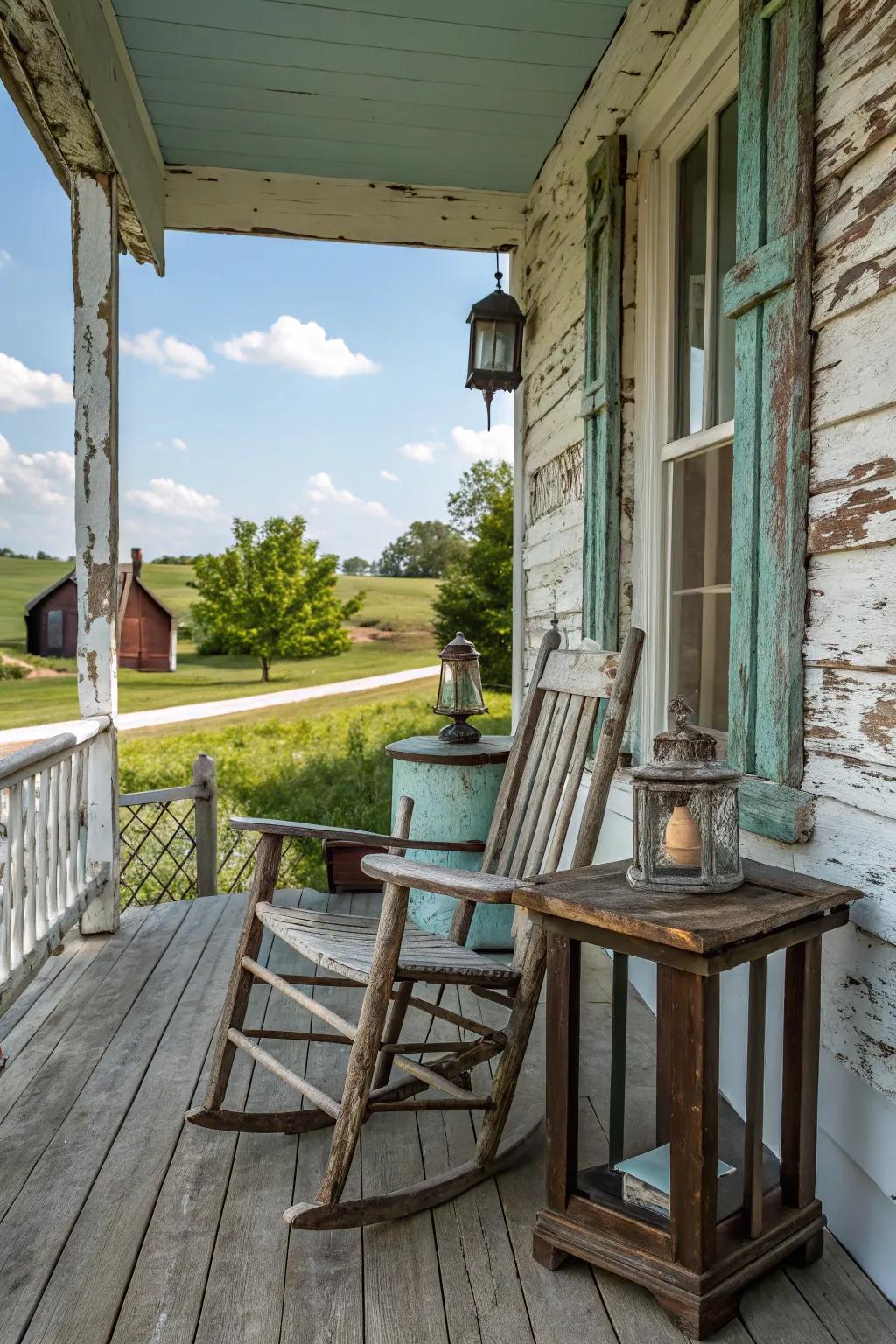 Aged sheen appends persona and chronicle to your porch.