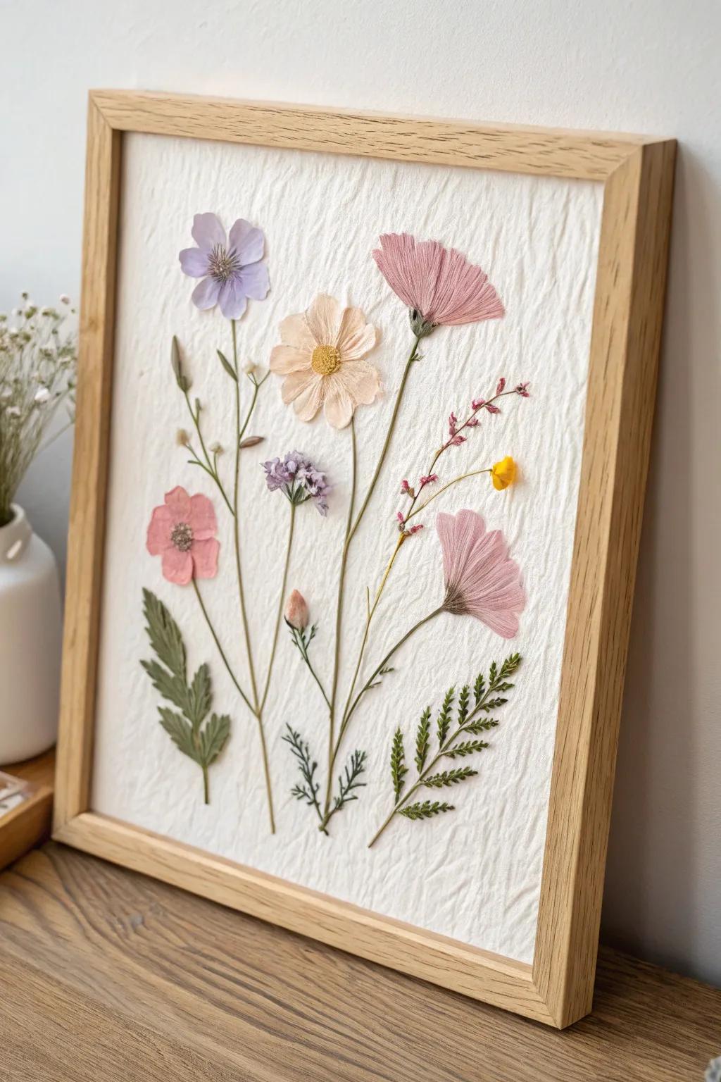 Turn the splendor of nature into ageless art. 🌸✨ #PressedFlowerCraft #MinimalistArt