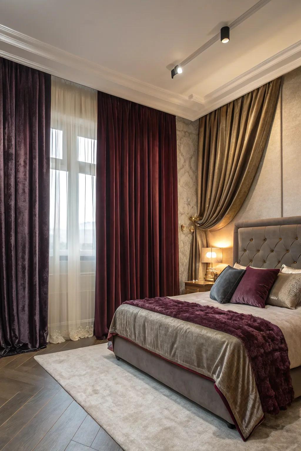 Silk-like and silk mix offer opulence and texture.