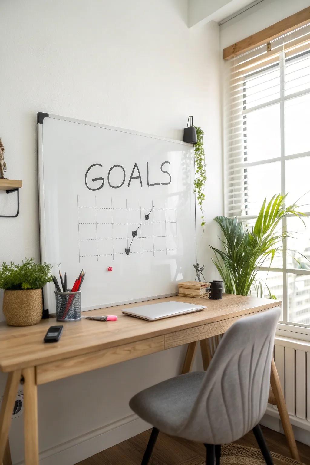 Maintain focus on your aspirations with objective placement.