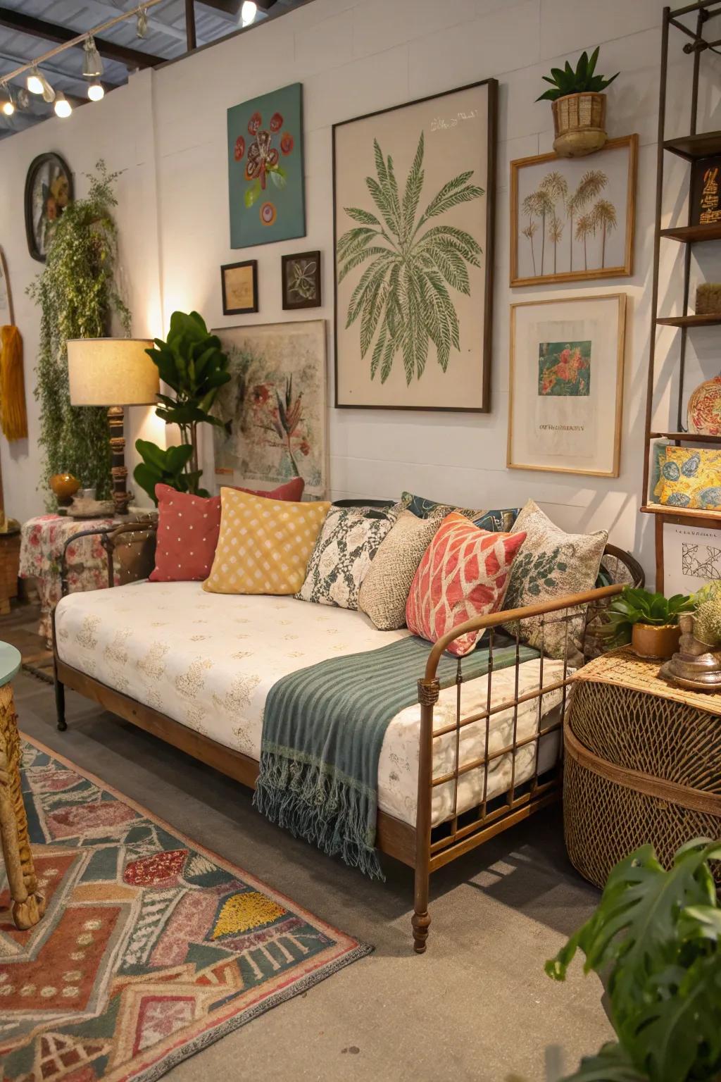 Express your style by mixing and matching decor with your daybed.