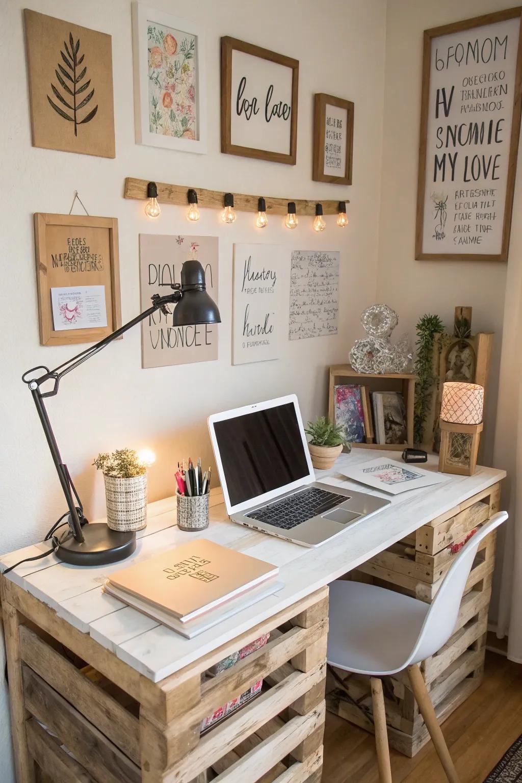 Enhance your productivity using a chic skid desk.