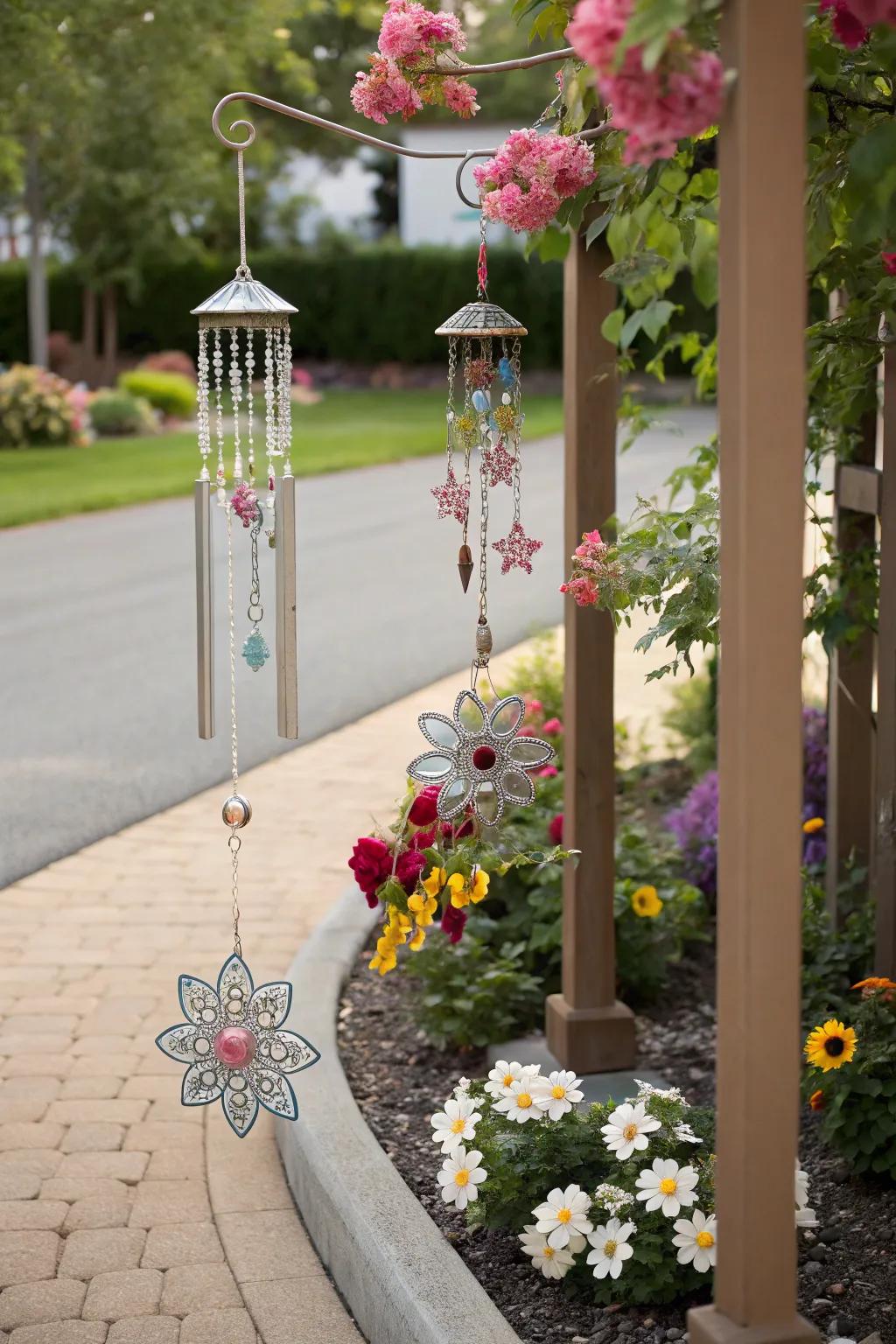 Air bells add a whimsical and musical element to your driveway.