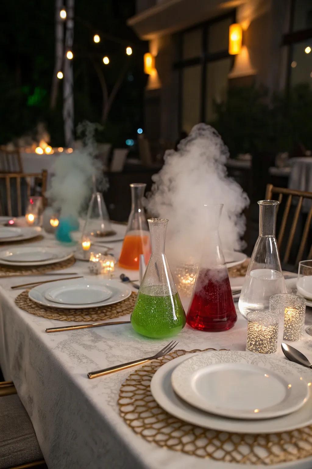 Experiment with flavors at an eccentric scientist meal.