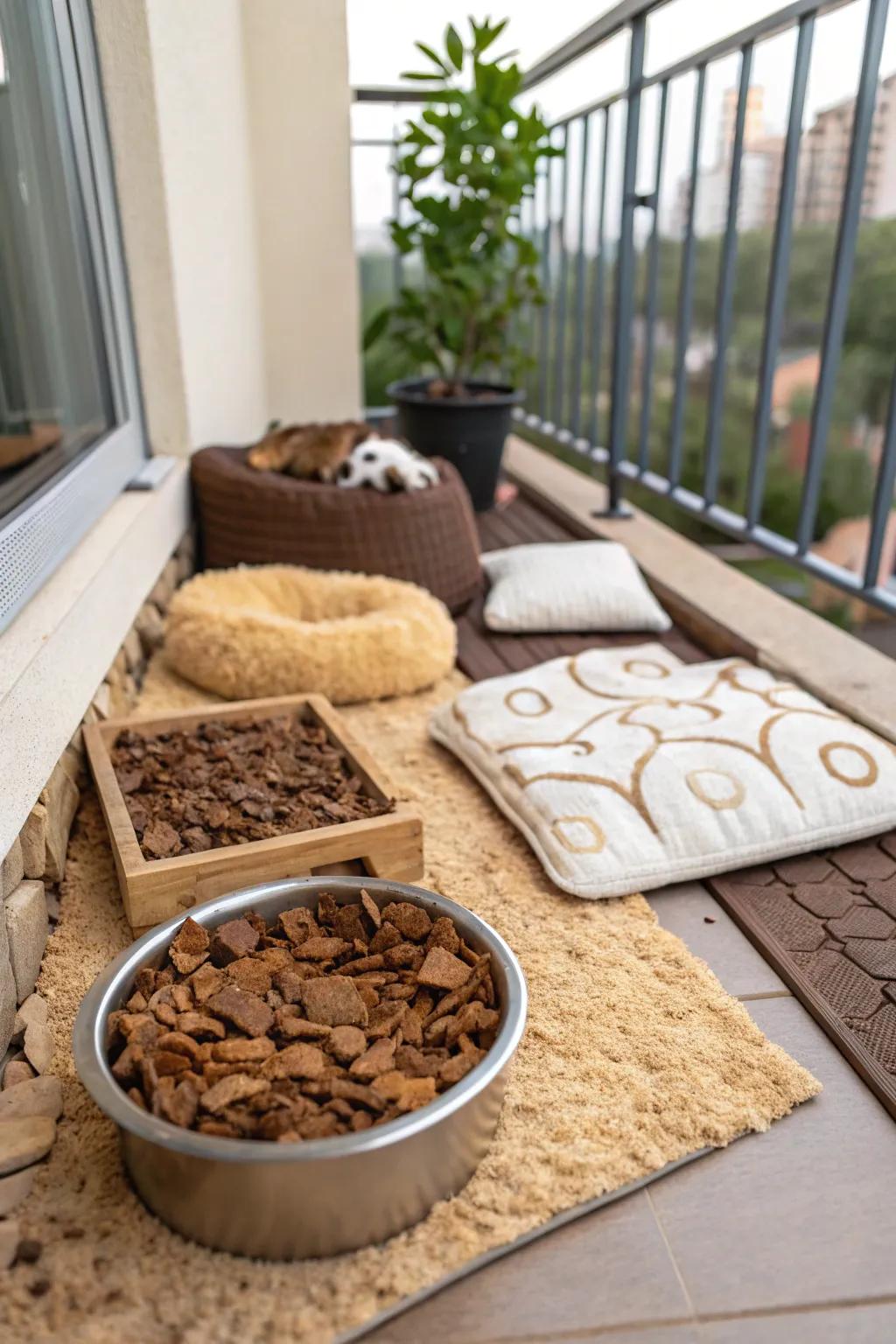 Distinct feels add engagement and delight for dogs.