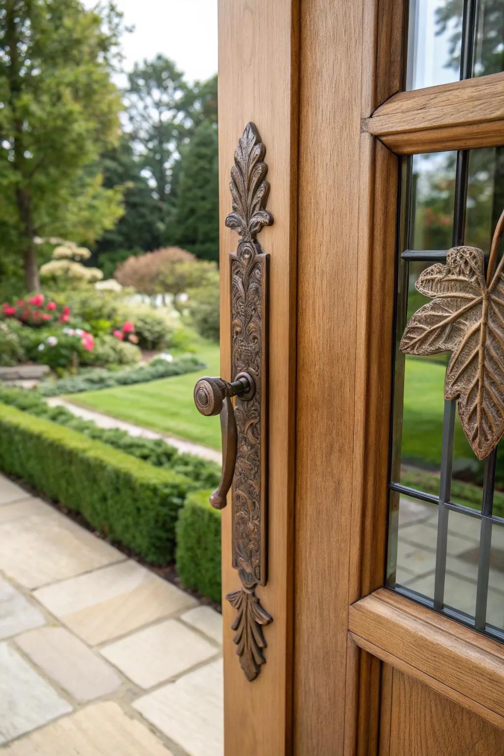 Bring nature to your entrance with inspired door handles.