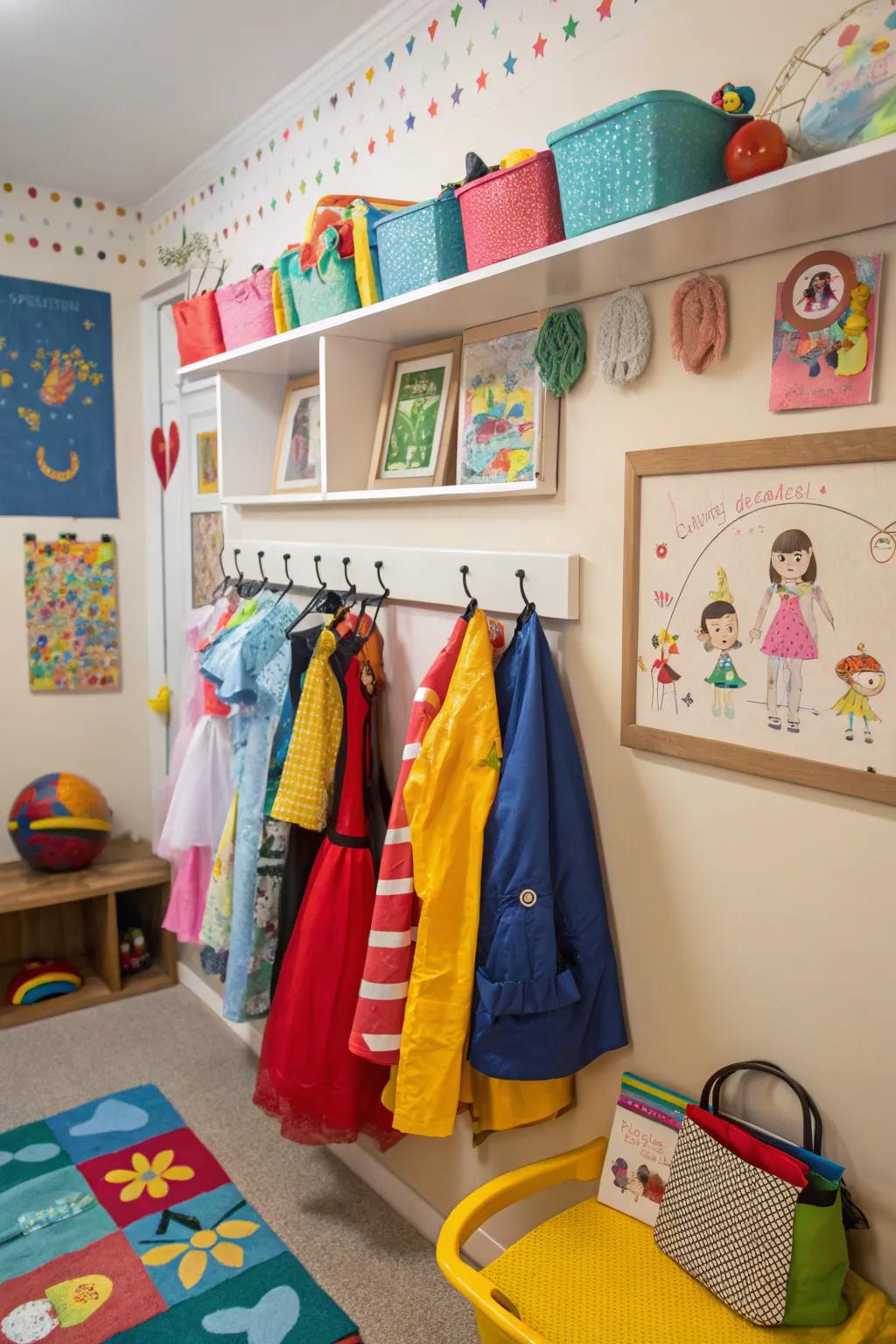 Using wall space opens up new options in small areas.