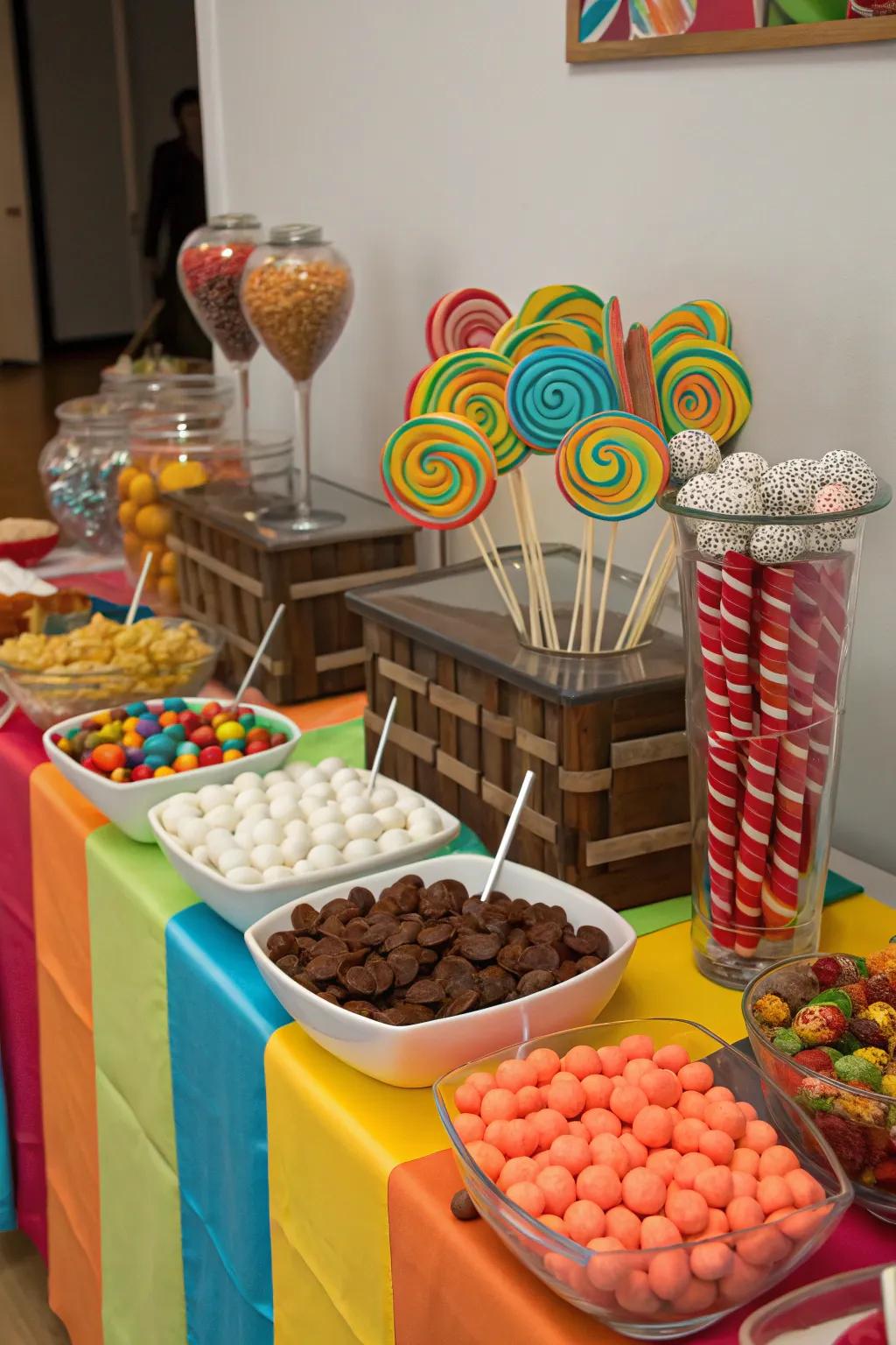 A playful mix of confection contours and extents.