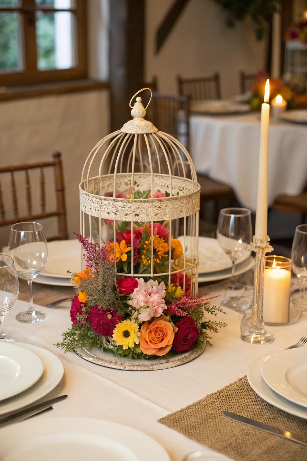 Intriguing centerpieces spark conversation at the table.