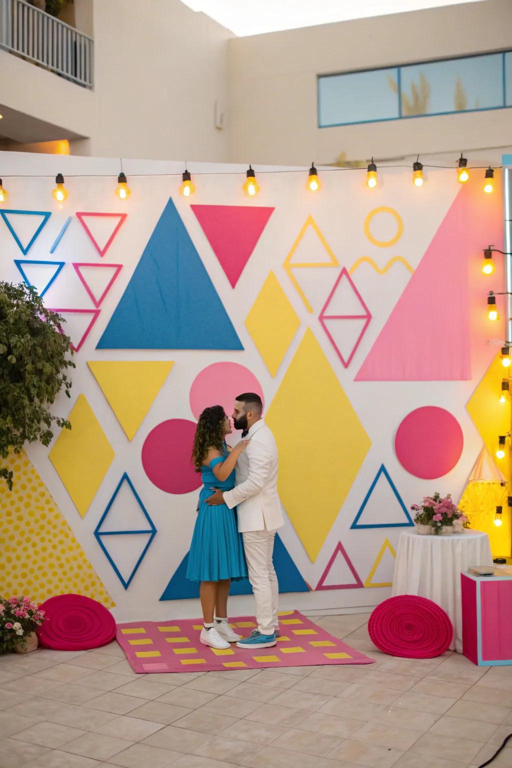 Symmetrical shapes instill a modern flair in your decoration.