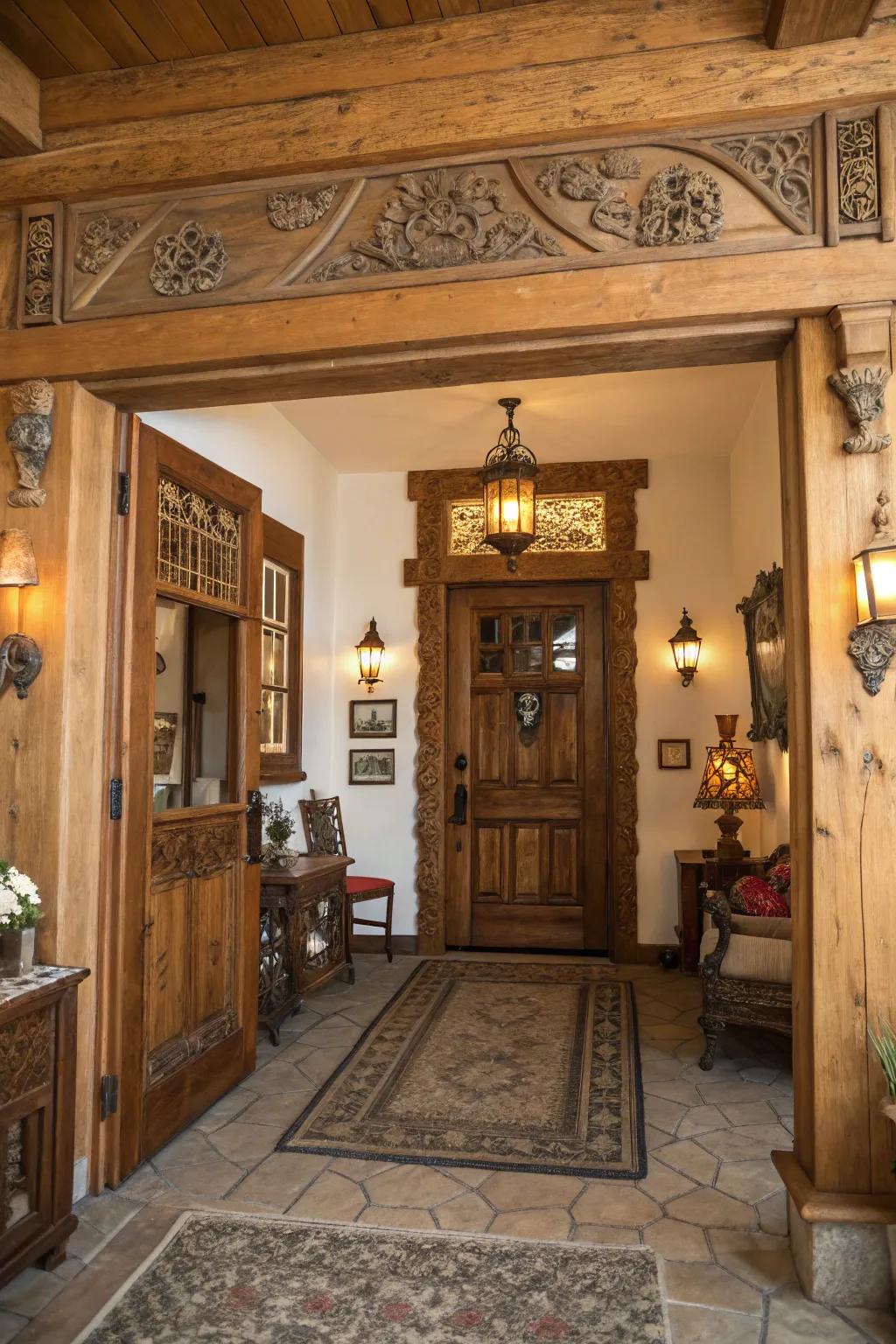 Country trim injects warmth and personality.