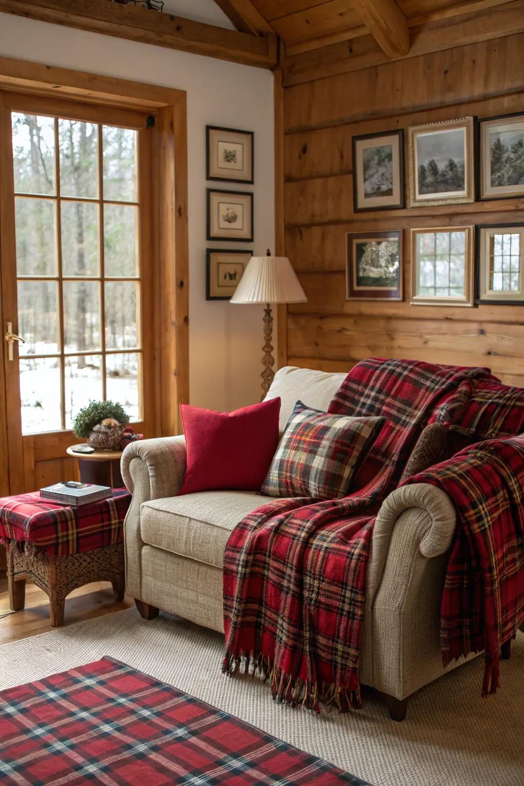 Patterns like plaid add a classic fall touch to your decor.