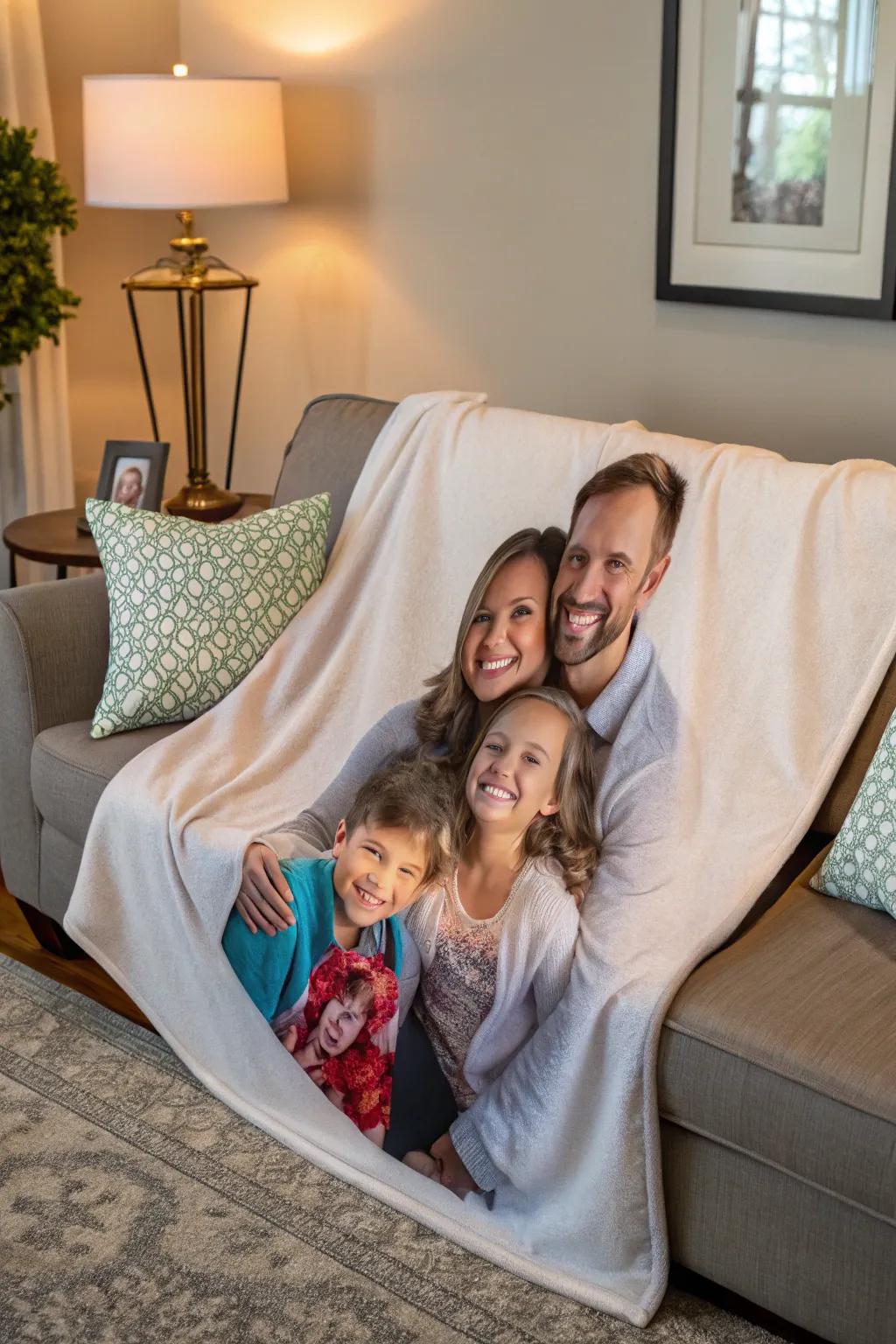 Stay snug and sentimental with a personalized kin image blanket.